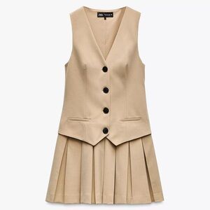 BOX PLEAT VEST DRESS